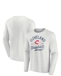 FANATICS Branded Heathered Gray Cleveland True Classics Game Maker Long Sleeve T Shirt In Heather Gray At Nordstrom