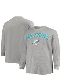 FANATICS Branded Heathered Gray Miami Dolphins Big T Sleeve T Shirt In Heather Gray At Nordstrom