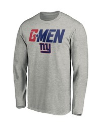 FANATICS Branded Heathered Gray New York Giants Hometown Long Sleeve T Shirt
