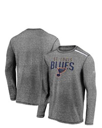 FANATICS Branded Heathered Gray St Louis Blues Special Edition Long Sleeve T Shirt