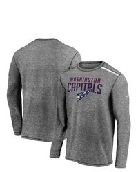 FANATICS Branded Heathered Gray Washington Capitals Special Edition Long Sleeve T Shirt