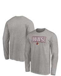 FANATICS Branded Heathered Gray Washington Football Team Squad Long Sleeve T Shirt In Heather Gray At Nordstrom