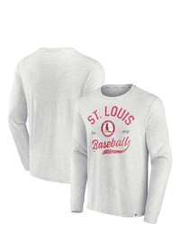 FANATICS Branded Oatmeal St Louis Cardinals True Classics Game Maker Long Sleeve T Shirt In Heather Gray At Nordstrom