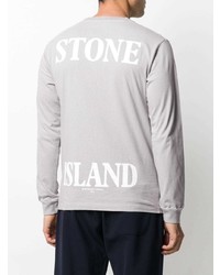 Stone Island Broken Logo Long Sleeved T Shirt