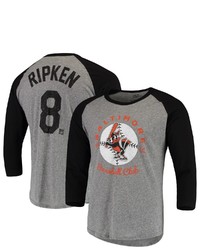 Majestic Threads Cal Ripken Jr Baltimore Orioles Cooperstown Collection Name Number Tri Blend 34 Sleeve T Shirt