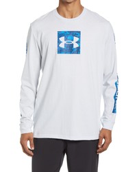 Under Armour Camo Boxed Long Sleeve Graphic Tee In Halo Gray At Nordstrom