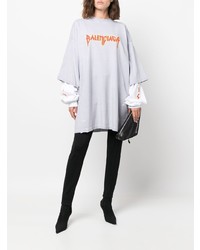 Balenciaga Double Sleeve Logo Print T Shirt