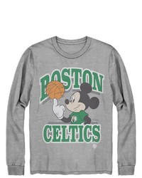 Junk Food Gray Boston Celtics Disney Mickey Team Spirit Long Sleeve T Shirt