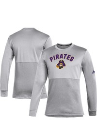 adidas Gray Ecu Pirates Letterman Team Issue Roready Long Sleeve T Shirt