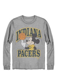 Junk Food Gray Indiana Pacers Disney Mickey Team Spirit Long Sleeve T Shirt