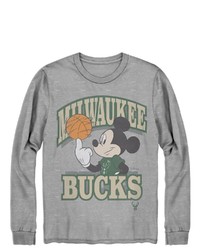 Junk Food Gray Milwaukee Bucks Disney Mickey Team Spirit Long Sleeve T Shirt At Nordstrom