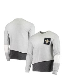 REFRIED APPAREL Gray New Orleans Saints Sustainable Angle Long Sleeve T Shirt