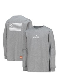 Nike Gray Us Soccer Travel Flag Long Sleeve T Shirt