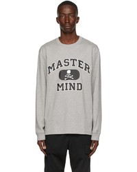 Mastermind Japan Grey College Long Sleeve T Shirt