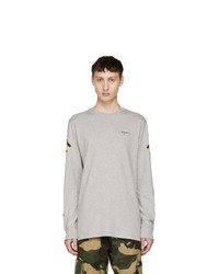 Off-White Grey Long Sleeve Arrows T Shirt