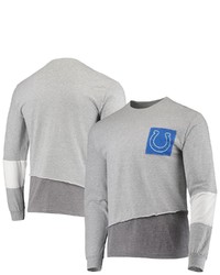 REFRIED APPAREL Heather Gray Indianapolis Colts Sustainable Angle Long Sleeve T Shirt