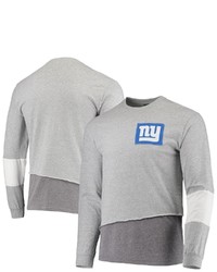 REFRIED APPAREL Heather Gray New York Giants Sustainable Angle Long Sleeve T Shirt At Nordstrom