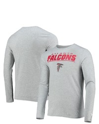 New Era Heathered Gray Atlanta Falcons Combine Authentic Stated Long Sleeve T Shirt In Heather Gray At Nordstrom