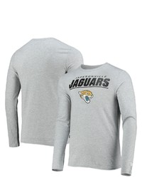 New Era Heathered Gray Jacksonville Jaguars Combine Authentic Stated Long Sleeve T Shirt In Heather Gray At Nordstrom