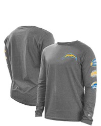 New Era Heathered Gray Los Angeles Chargers Hype 2 Hit Long Sleeve T Shirt In Heather Gray At Nordstrom