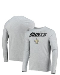 New Era Heathered Gray New Orleans Saints Combine Authentic Stated Long Sleeve T Shirt In Heather Gray At Nordstrom