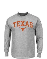 PROFILE Heathered Gray Texas Longhorns Arch Over Big Tall Long Sleeve T Shirt In Heather Gray At Nordstrom
