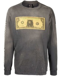 SAINT MXXXXXX Money Print Long Sleeved T Shirt