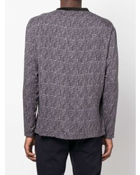 Emporio Armani Patterned Long Sleeved T Shirt