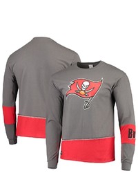 REFRIED APPAREL Pewterred Tampa Bay Buccaneers Sustainable Upcycled Angle Long Sleeve T Shirt