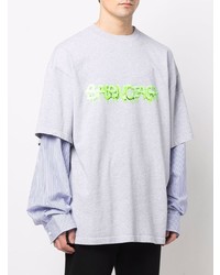 Balenciaga Slime Logo Layered Sleeve T Shirt