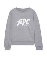 A.P.C. Atelier de Production et de Création Sweat Emma French Cotton Blend Terry Sweatshirt