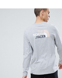 The North Face To Asos Long Sleeve Easy T Shirt In Grey