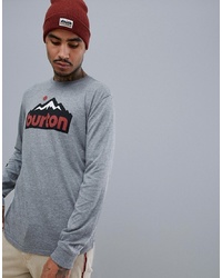 Burton Snowboards Trailmate Active Long Sleeve Top In Grey