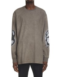 Givenchy X Chito Graffiti Long Sleeve Graphic Tee In Military Green At Nordstrom