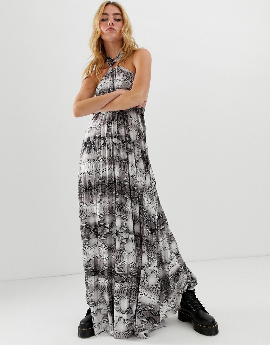 asos grey maxi dress