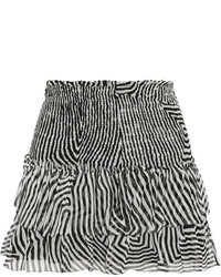Etoile Isabel Marant Derek Printed Silk Chiffon Mini Skirt Toile Isabel Marant