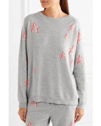 Chinti and Parker 3d Star Oversized Cashmere Sweater Gray