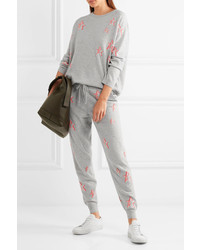 Chinti and Parker 3d Star Oversized Cashmere Sweater Gray