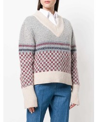 Thom Browne Crab Toy Icon Tweed V Neck Pullover