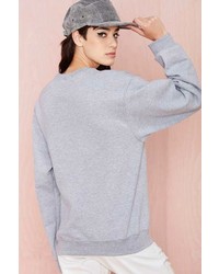 Style Stalker Dont Worry Sweatshirt Gray