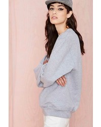 Style Stalker Dont Worry Sweatshirt Gray