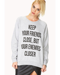 Forever 21 Enemies Closer Graphic Sweatshirt