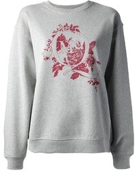 McQ by Alexander McQueen Floral Logo Printed Sweatshirt
