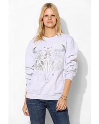 Urban Outfitters Skull Face Oversized Pullover Sweatshirt
