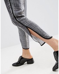 Asos Cropped Pegs Pants In Abstract Print
