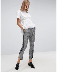 Asos Cropped Pegs Pants In Abstract Print
