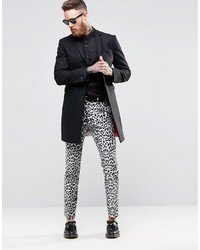 Religion Super Skinny Smart Pants In Leopard Print