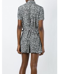 Carven Printed Button Playsuit
