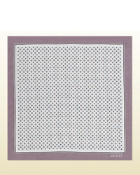 Gucci Partridge Print Silk Pocket Square