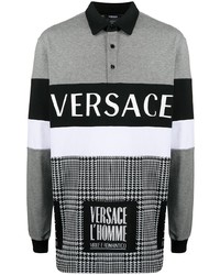 Versace Logo Houndstooth Polo Shirt